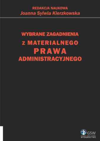 Wybrane zagadnienia z materialnego prawa administracyjnego - pierwsza strona okładki
